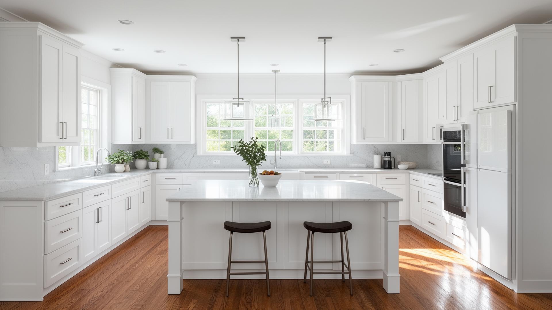 Modern white shaker kitchen